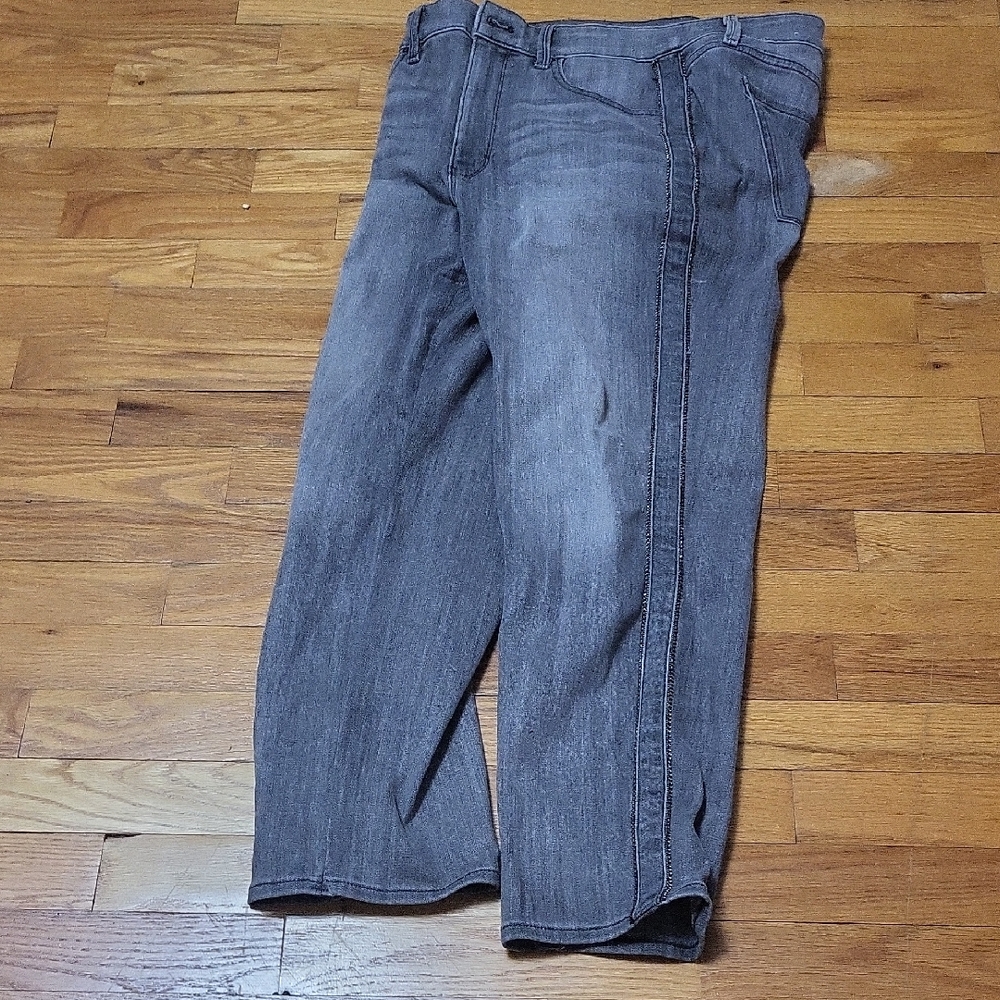 White House Black Market Men's Straight Jeans in Gray